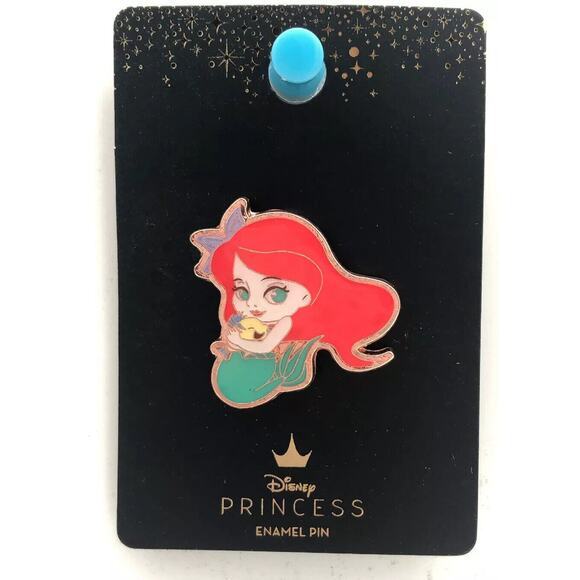 Disney Loungefly Pin Ariel The Little Mermaid Chibi & Flounder Trading Pin - Picture 1 of 4